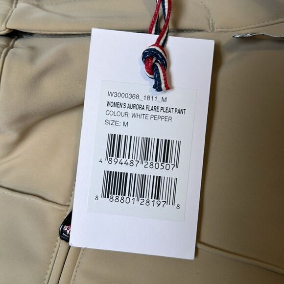 Perfect Moment Womens Ski Pants Aurora Pleated Flare White Pepper NWT Tan Medium - Picture 8 of 11